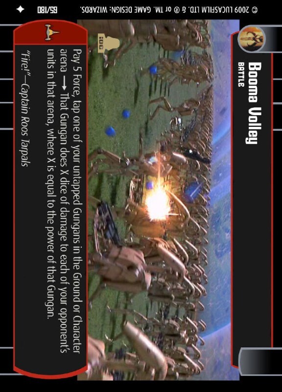 Booma Volley : A Battle type card for Star Wars Trading Card Game (SWTCG)