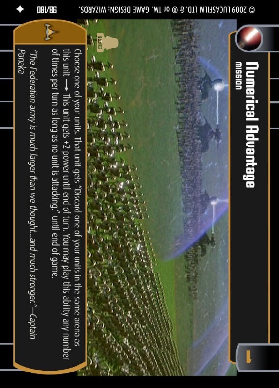 Numerical Advantage : A Mission type card for Star Wars Trading Card Game (SWTCG)