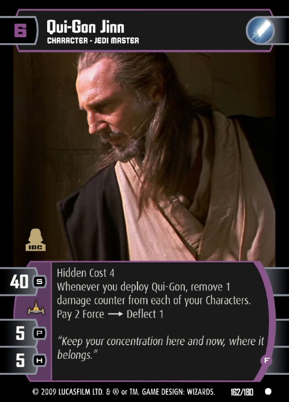 Qui-Gon Jinn (F) Card - Star Wars Trading Card Game