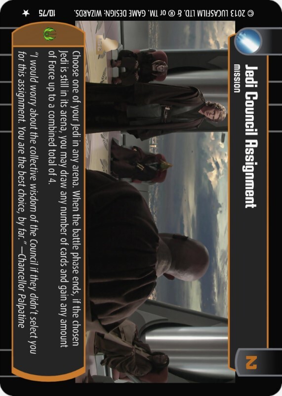 Jedi Council Assignment : A Mission type card for Star Wars Trading Card Game (SWTCG)