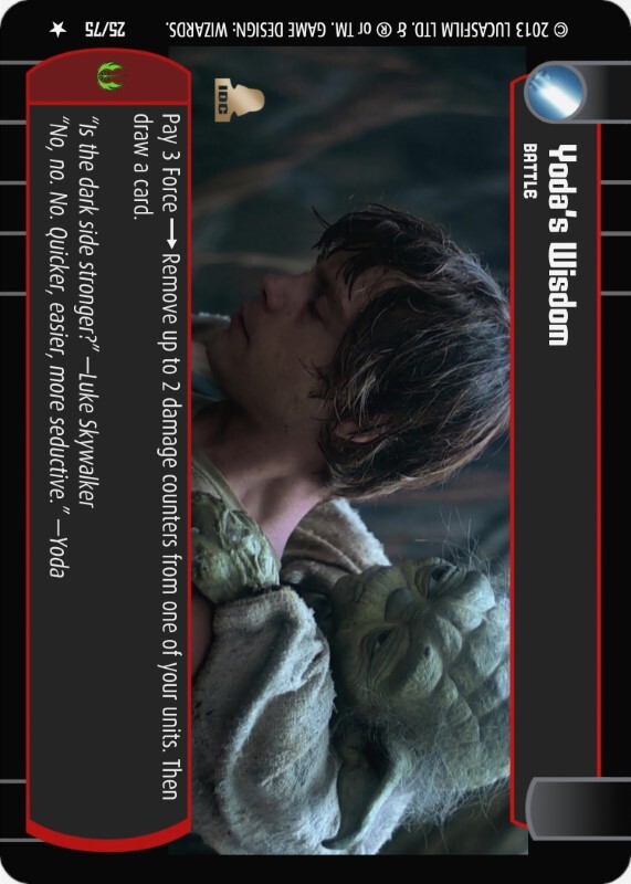 Yoda's Wisdom : A Battle type card for Star Wars Trading Card Game (SWTCG)