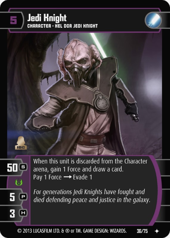Jedi Knight Card - Star Wars Trading Card Game