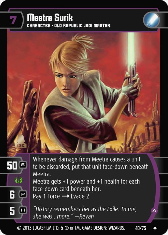 Meetra Surik (A) Card - Star Wars Trading Card Game
