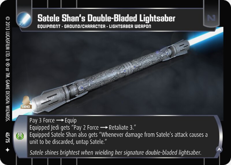 Satele Shan's Double-Bladed Lightsaber (A)