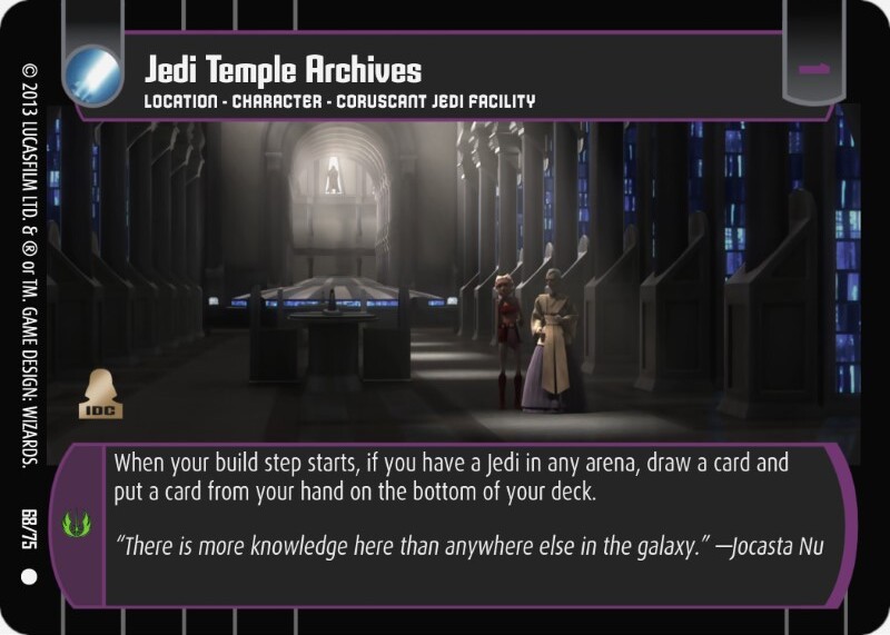 Jedi Temple Archives Card Star Wars Trading Card Game