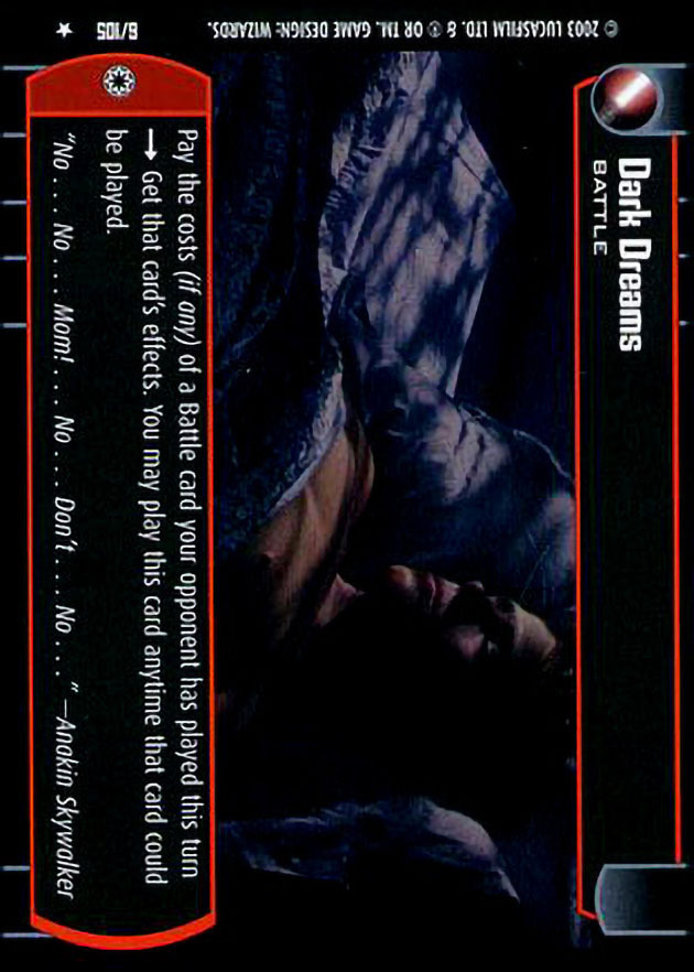 Dark Dreams : A Battle type card for Star Wars Trading Card Game (SWTCG)