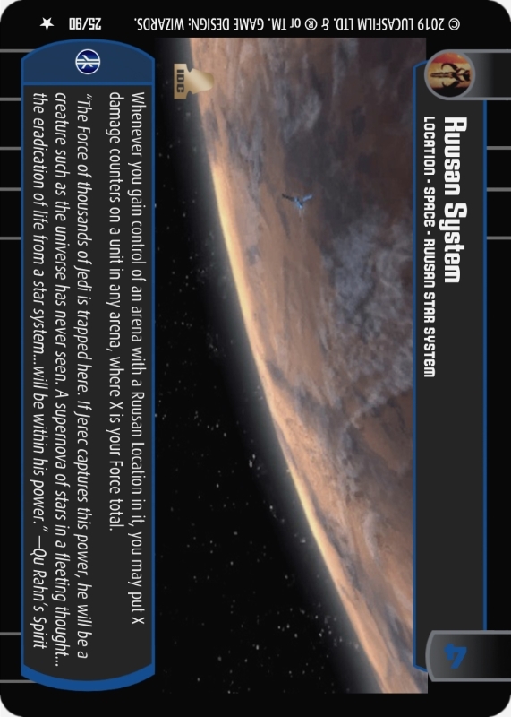Ruusan System : A Location type card for Star Wars Trading Card Game (SWTCG)