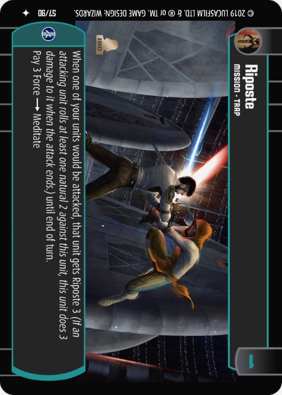 Riposte : A Mission type card for Star Wars Trading Card Game (SWTCG)