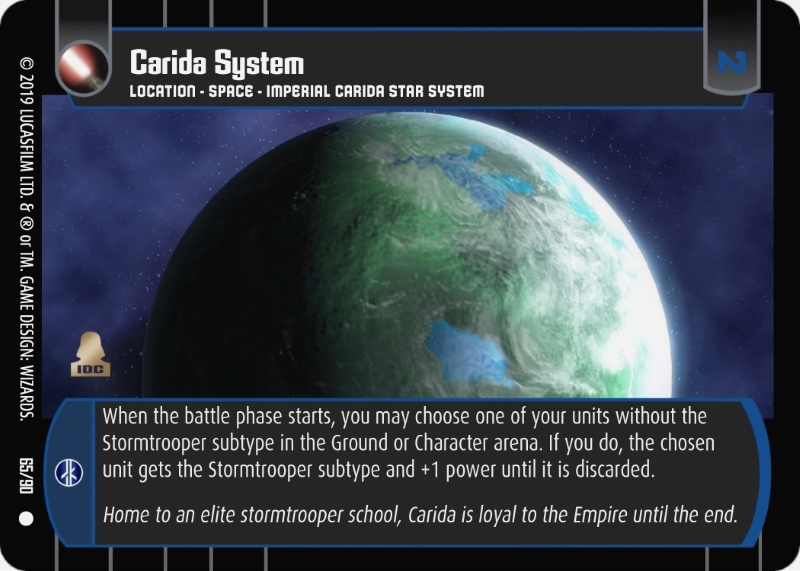 Carida System Card Star Wars Trading Card Game Carida System Card Star Wars Trading Card Game