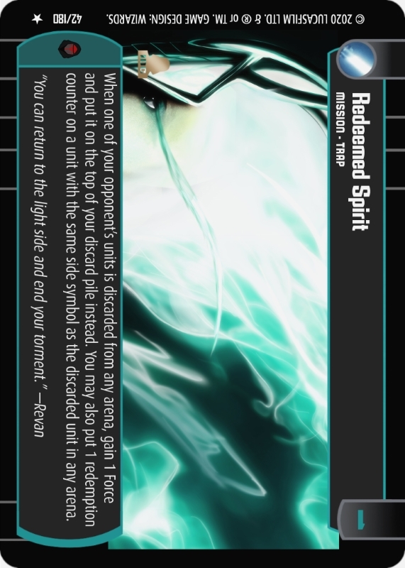 Redeemed Spirit : A Mission type card for Star Wars Trading Card Game (SWTCG)