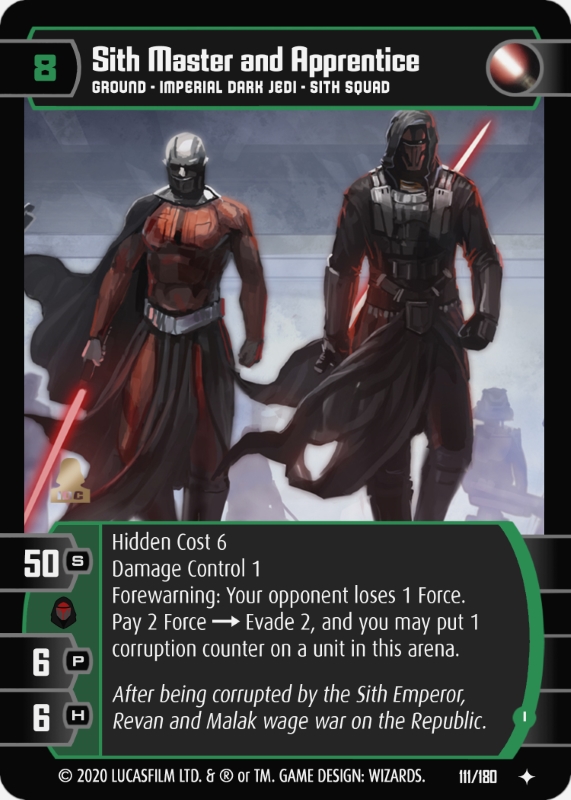 Sith Master and Apprentice (I)