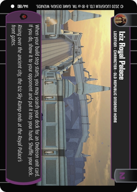 Iziz Royal Palace : A Location type card for Star Wars Trading Card Game (SWTCG)