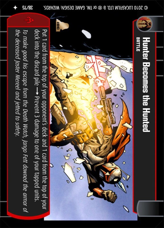 Hunter Becomes the Hunted : A Battle type card for Star Wars Trading Card Game (SWTCG)