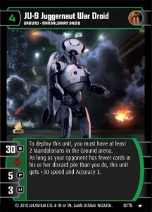 JU-9 Juggernaut War Droid Card - Star Wars Trading Card Game