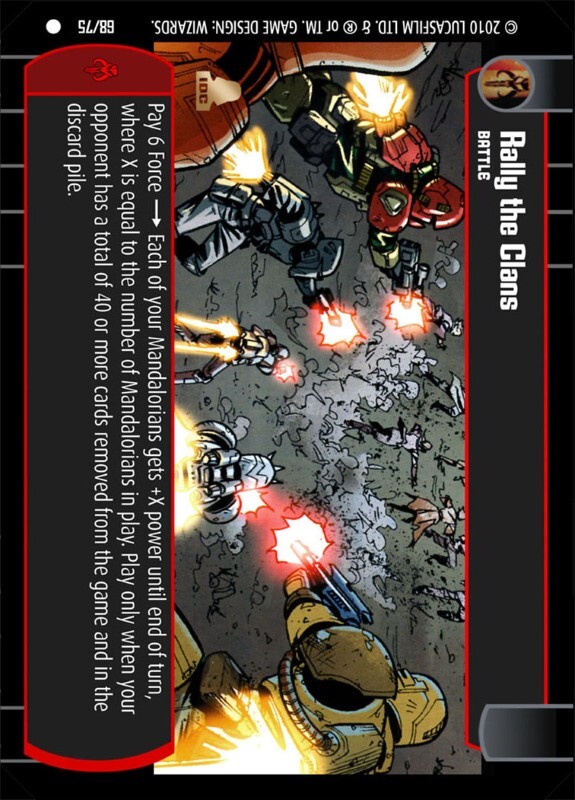 Rally the Clans : A Battle type card for Star Wars Trading Card Game (SWTCG)