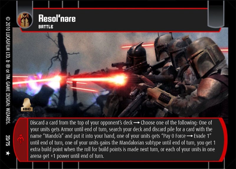 Resol'nare Card - Star Wars Trading Card Game