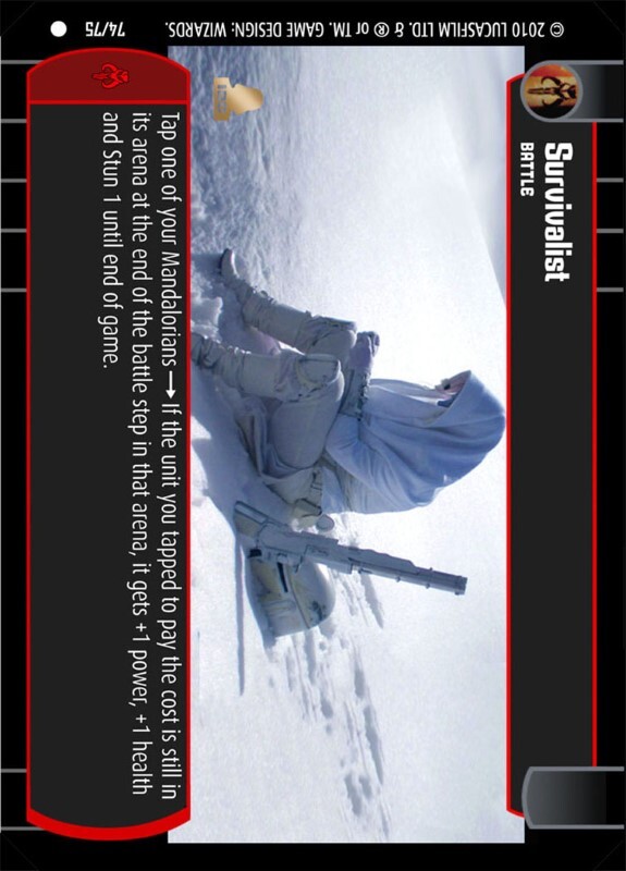 Survivalist : A Battle type card for Star Wars Trading Card Game (SWTCG)