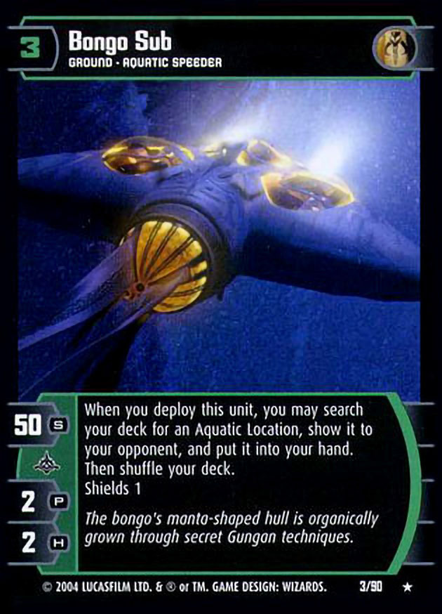 Bongo Sub Card - Star Wars Trading Card Game