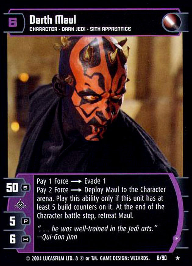 Darth Maul (F) Card - Star Wars Trading Card Game Darth Maul (F) Card - Star Wars Trading Card Game