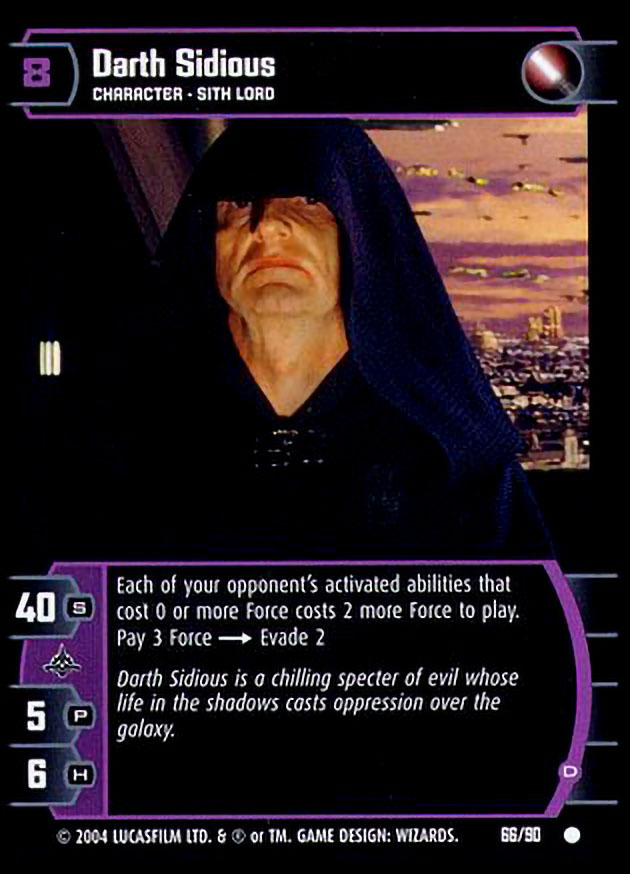 Darth Sidious (D) Card Star Wars Trading Card Game