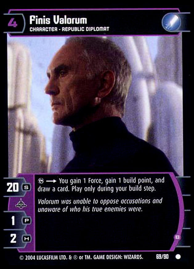 Finis Valorum (B) Card - Star Wars Trading Card Game
