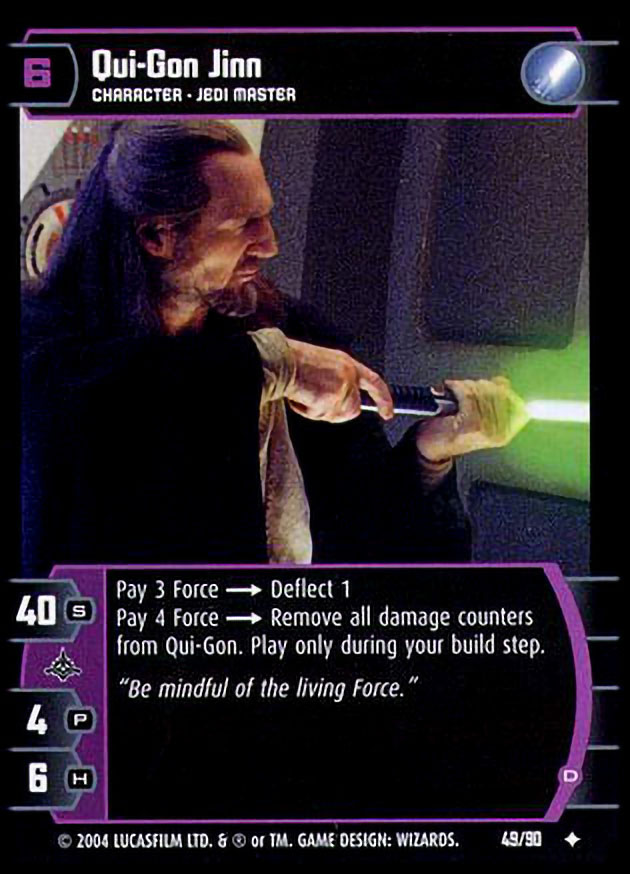 Qui-Gon Jinn - Jedi Master - Base Series 1, Star Wars: Card Trader Wiki