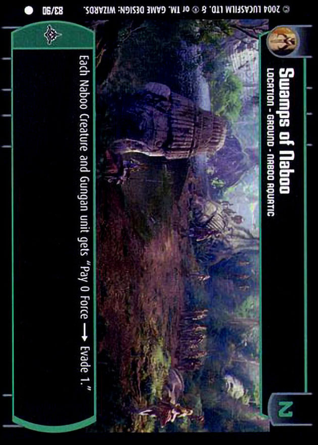 Swamps of Naboo : A Location type card for Star Wars Trading Card Game (SWTCG)