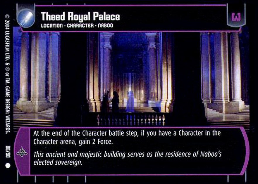 Theed Royal Palace Card - Star Wars Trading Card Game