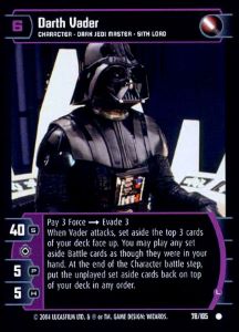 Darth Vader (L) Card - Star Wars Trading Card Game