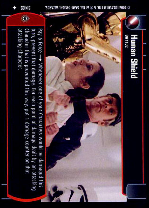 Human Shield : A Battle type card for Star Wars Trading Card Game (SWTCG)