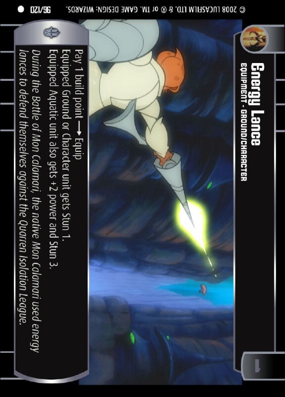 Energy Lance : A Equipment type card for Star Wars Trading Card Game (SWTCG)