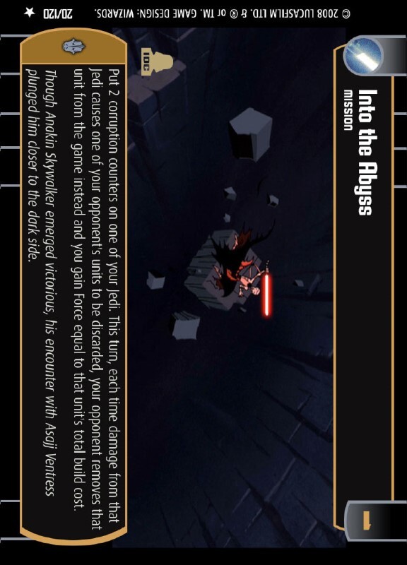 Into the Abyss : A Mission type card for Star Wars Trading Card Game (SWTCG)