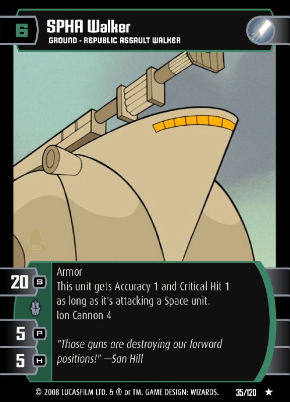 SPHA Walker Card - Star Wars Trading Card Game