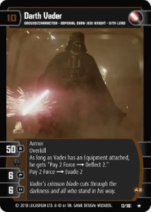 Darth Vader (A2) Card - Star Wars Trading Card Game