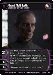 Grand Moff Tarkin (G) Card - Star Wars Trading Card Game Grand Moff Tarkin (G) Card - Star Wars Trading Card Game
