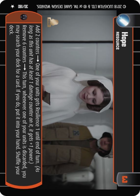 Hope : A Resource type card for Star Wars Trading Card Game (SWTCG)