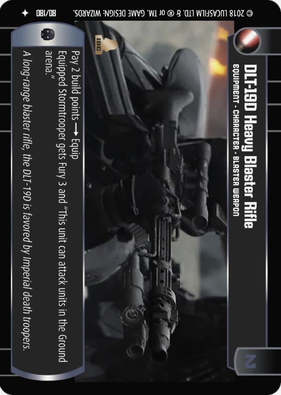 DLT-19D Heavy Blaster Rifle : A Equipment type card for Star Wars Trading Card Game (SWTCG)