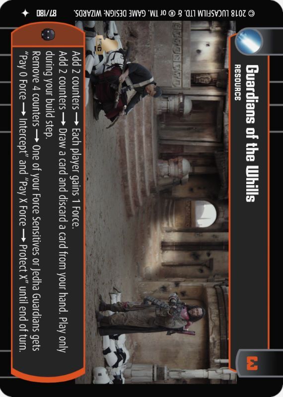 Guardians of the Whills : A Resource type card for Star Wars Trading Card Game (SWTCG)