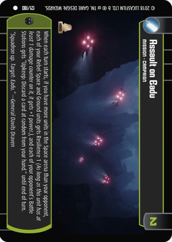 Assault on Eadu : A Mission type card for Star Wars Trading Card Game (SWTCG)