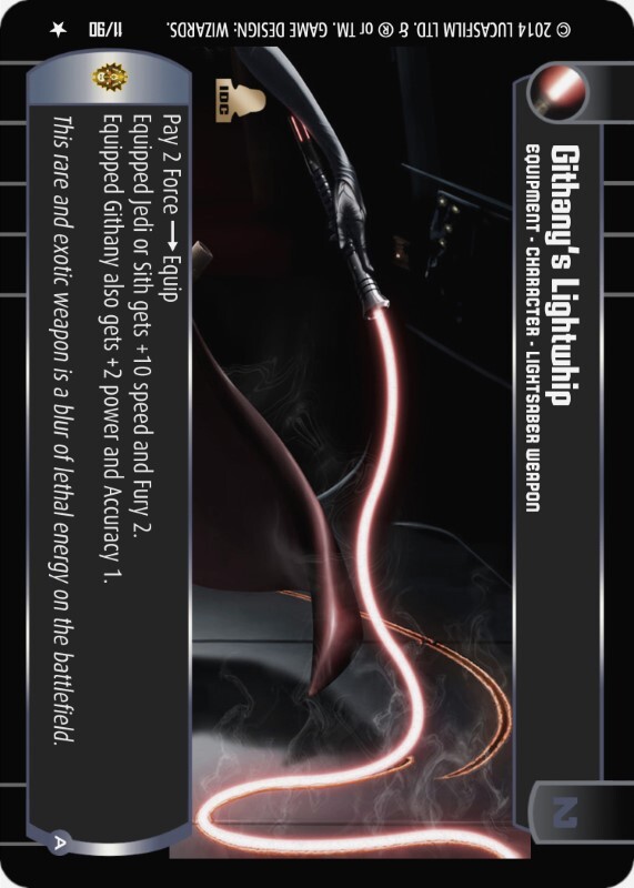 Githany's Lightwhip (A) : A Equipment type card for Star Wars Trading Card Game (SWTCG)