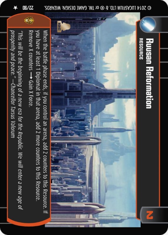 Ruusan Reformation : A Resource type card for Star Wars Trading Card Game (SWTCG)