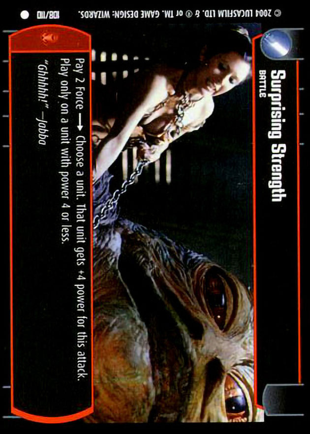 Surprising Strength : A Battle type card for Star Wars Trading Card Game (SWTCG)