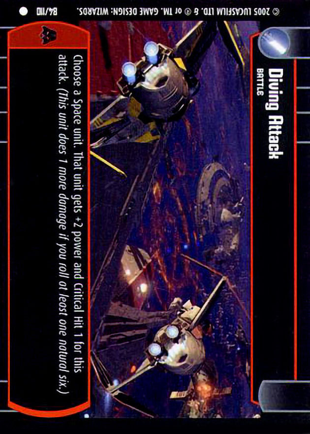 Diving Attack : A Battle type card for Star Wars Trading Card Game (SWTCG)