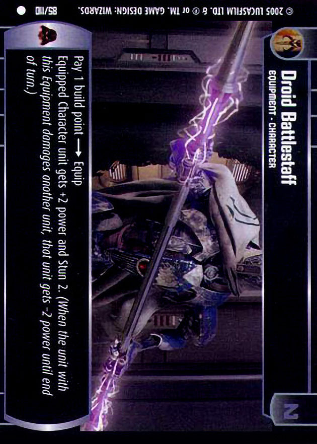 Droid Battlestaff : A Equipment type card for Star Wars Trading Card Game (SWTCG)