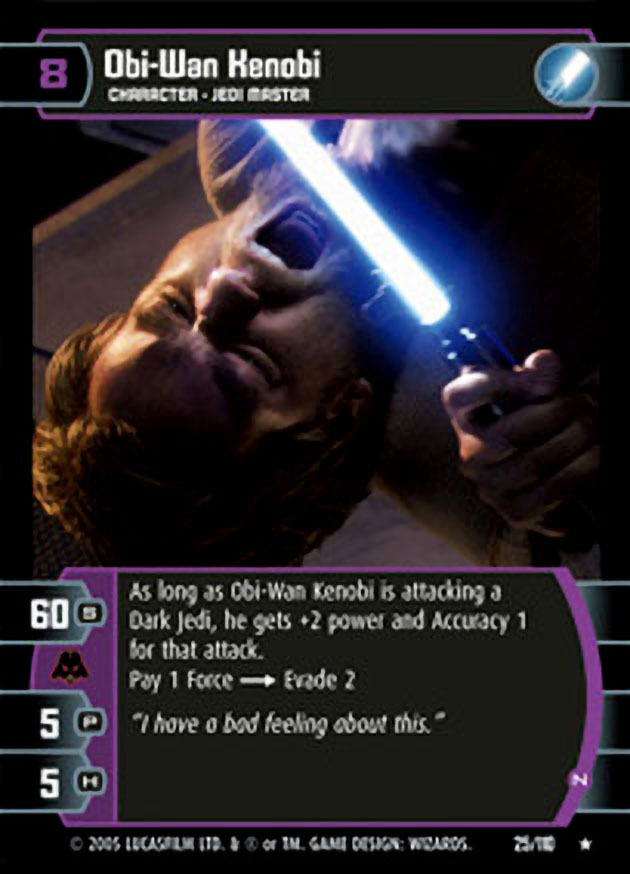 Promo Foil Obi-Wan Kenobi #6 Star Wars TCG Unplayed some mild curl WOTC 