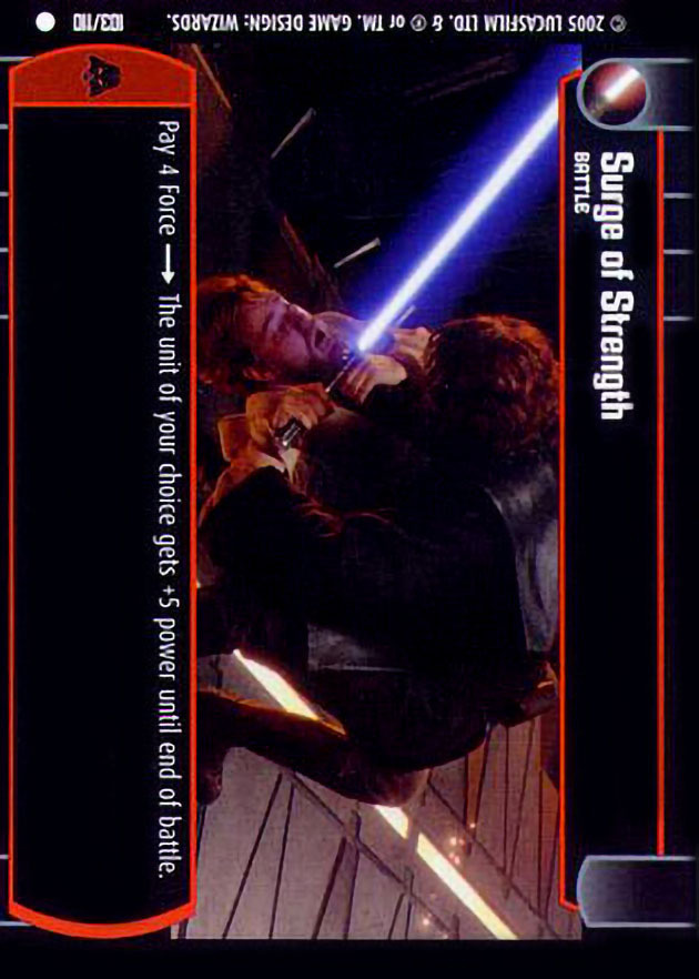 Surge of Strength : A Battle type card for Star Wars Trading Card Game (SWTCG)