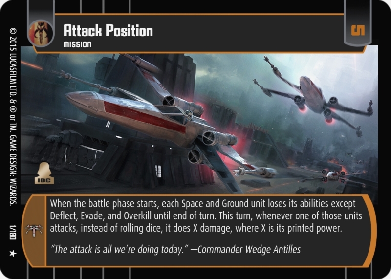 Attack Position Card - Star Wars Trading Card Game