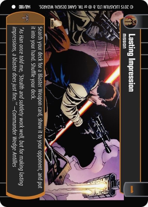 Lasting Impression : A Mission type card for Star Wars Trading Card Game (SWTCG)
