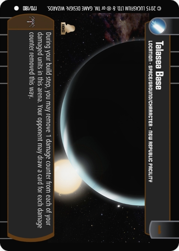 Talasea Base : A Location type card for Star Wars Trading Card Game (SWTCG)