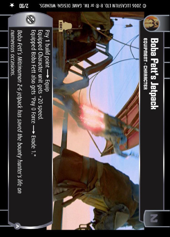 Boba Fett's Jetpack (A) : A Equipment type card for Star Wars Trading Card Game (SWTCG)